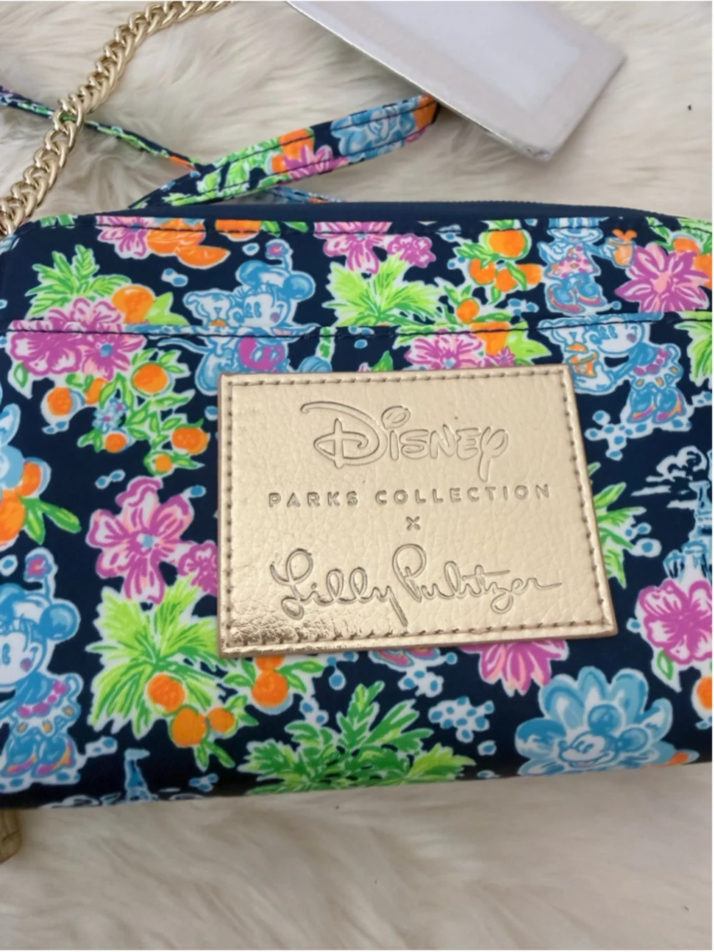 NWT Disney Parks x Lilly Pulitzer Crossbody Bag Purse Blue Mickey